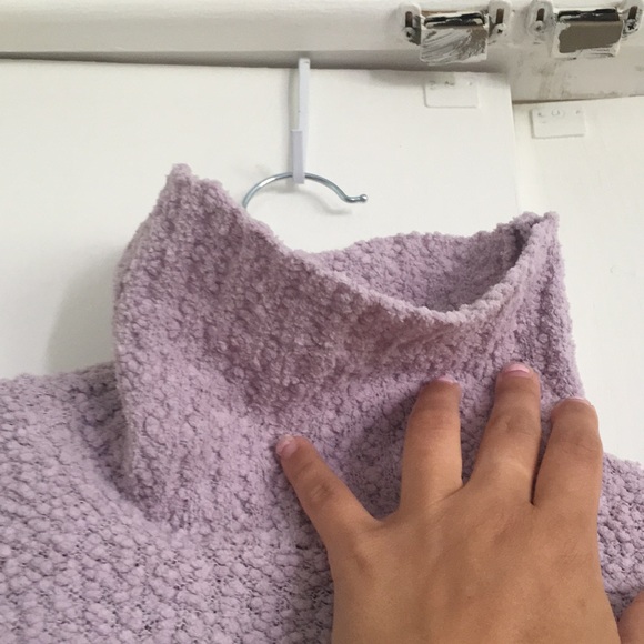 Fuzzy Purple Turtleneck Sweater - Picture 3 of 4